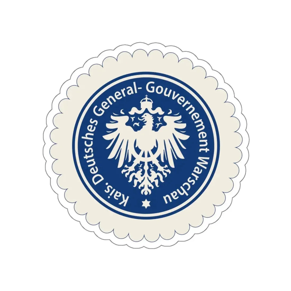 Seal of the Government-General of Warsaw STICKER Vinyl Die-Cut Decal 5 Inch - The Sticker Space