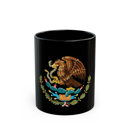 Seal of the Government of Mexico - Black Coffee Mug-11oz-The Sticker Space