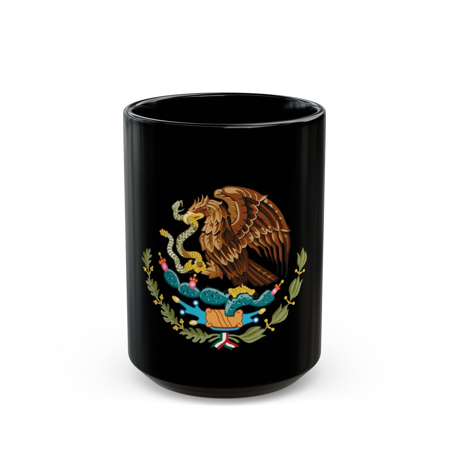 Seal of the Government of Mexico - Black Coffee Mug-15oz-The Sticker Space