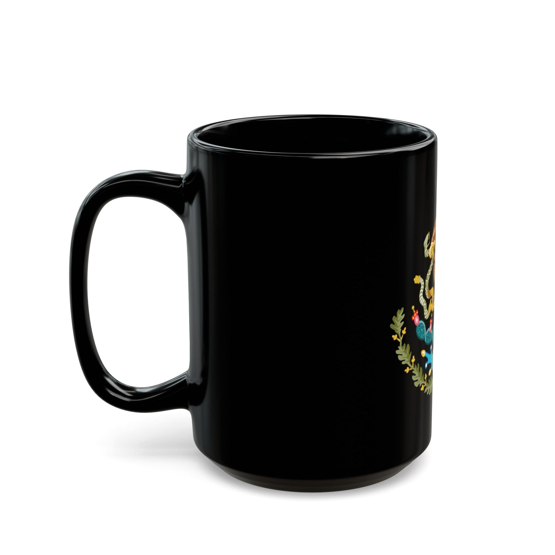 Seal of the Government of Mexico - Black Coffee Mug-The Sticker Space