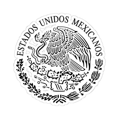 Seal of the Government of Mexico linear (Mexico) STICKER Vinyl Kiss-Cut Decal 6 Inch White - The Sticker Space