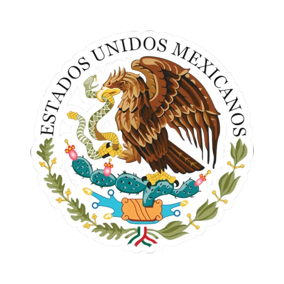 Seal of the Government of Mexico (Mexico) STICKER Vinyl Kiss-Cut Decal 2 Inch White - The Sticker Space