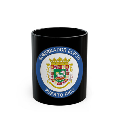 Seal of the Governor-Elect of Puerto Rico - Black Coffee Mug-11oz-The Sticker Space