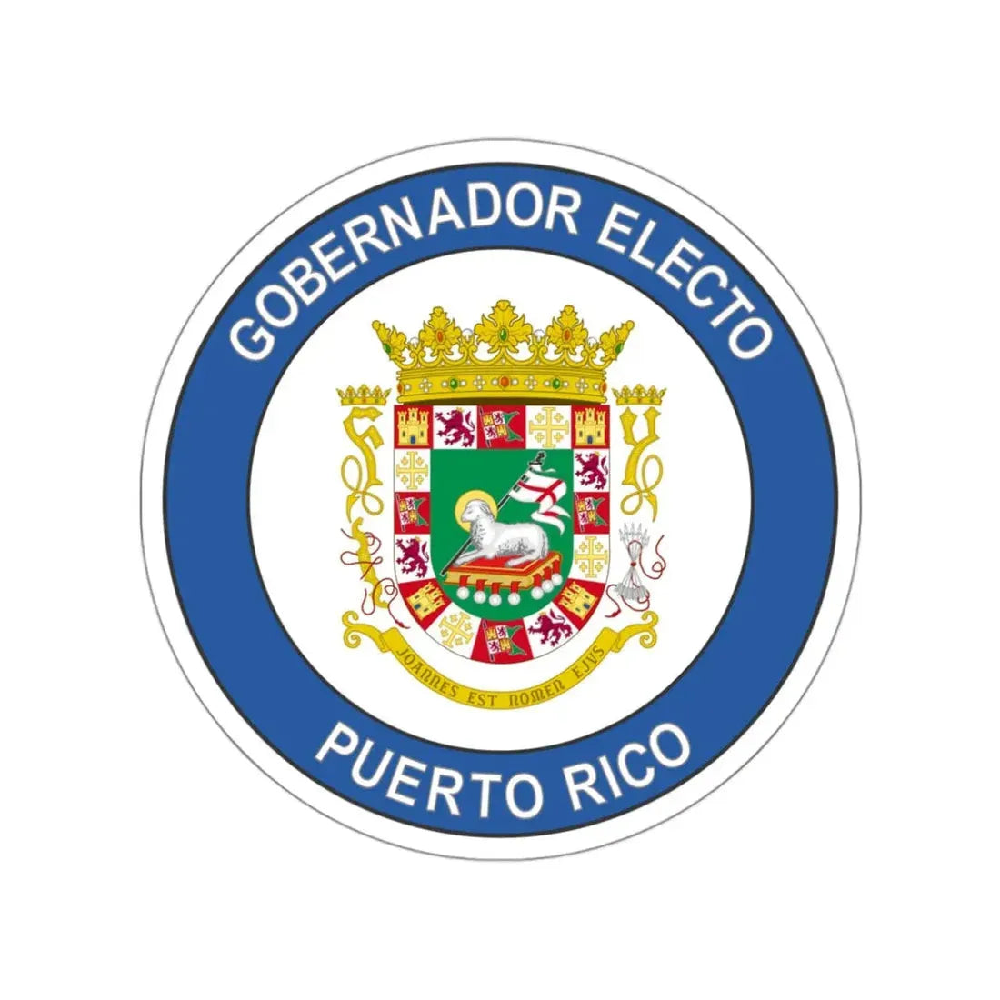 Seal of the Governor-Elect of Puerto Rico STICKER Vinyl Die-Cut Decal 3 Inch - The Sticker Space