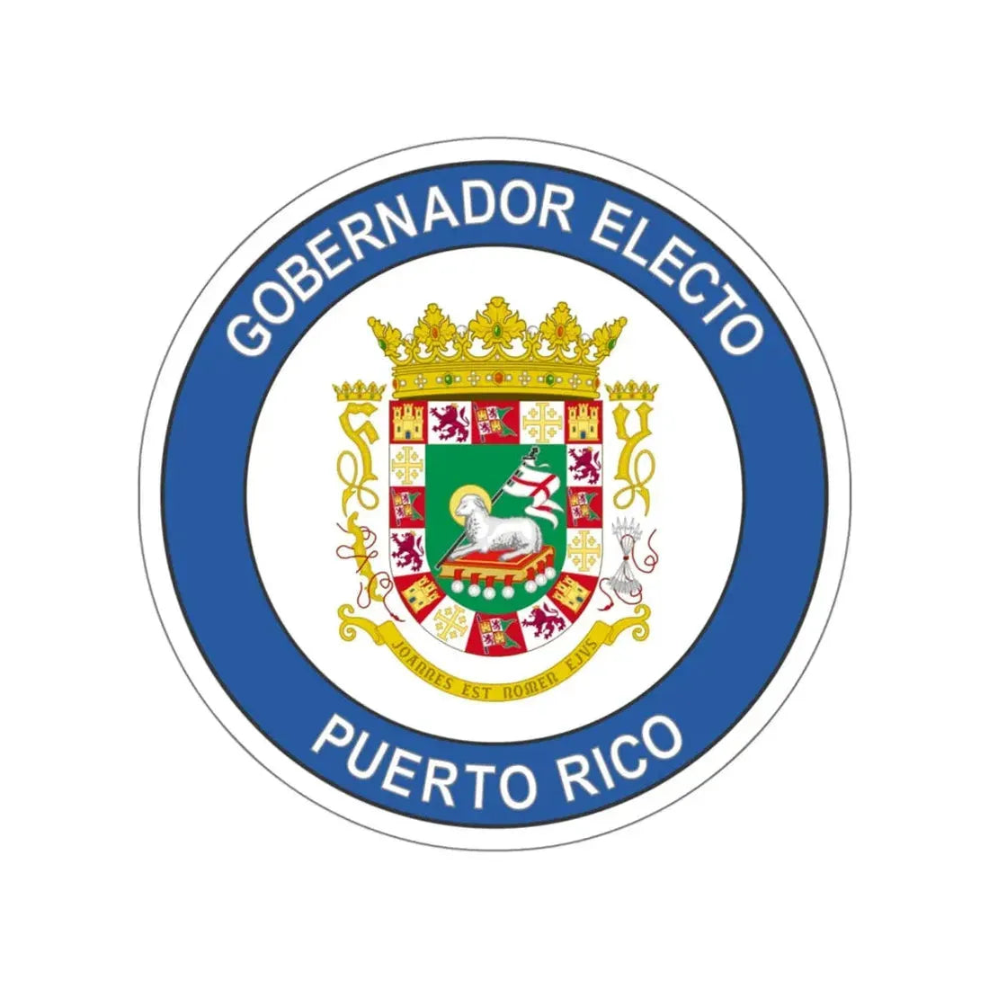 Seal of the Governor-Elect of Puerto Rico STICKER Vinyl Die-Cut Decal 6 Inch - The Sticker Space