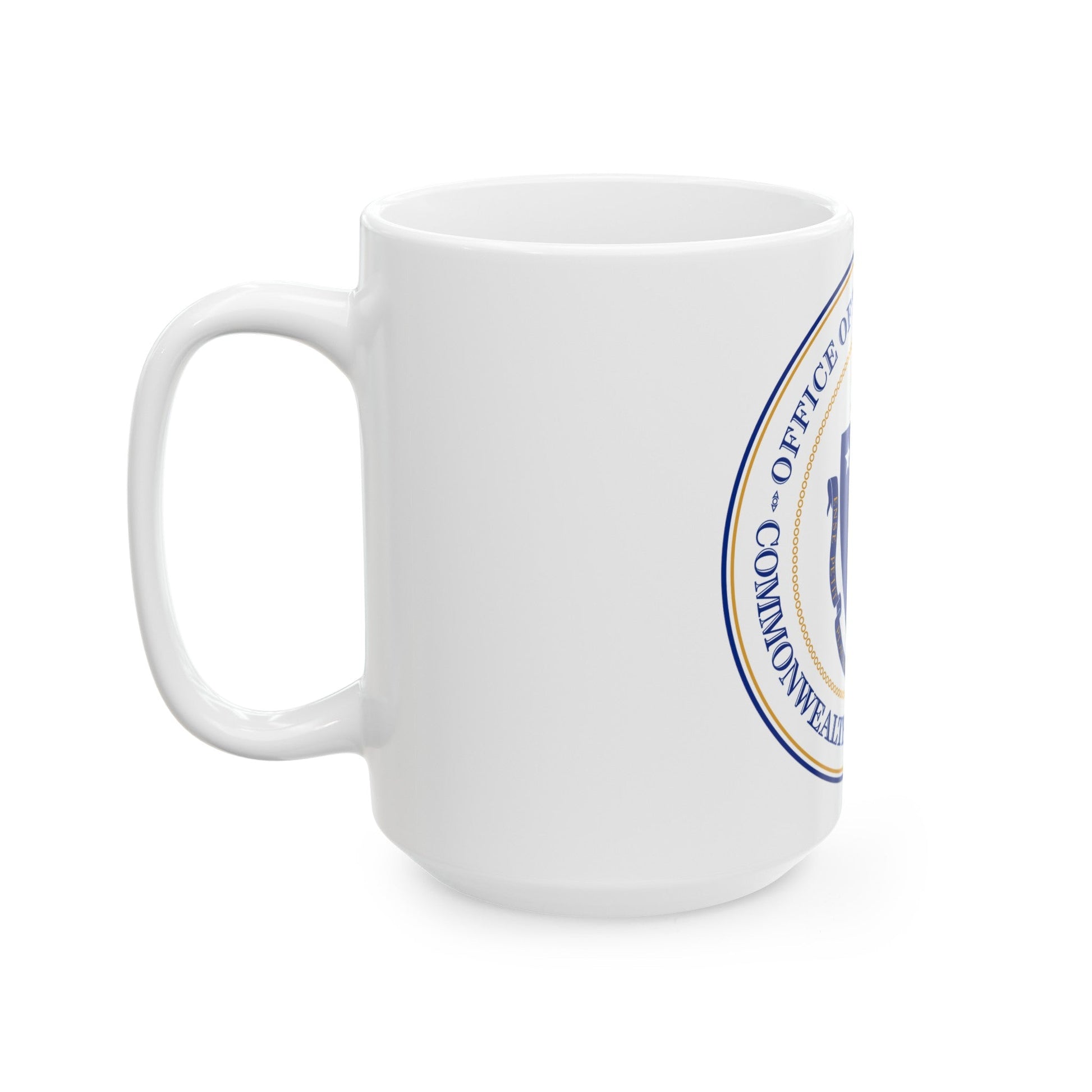 Seal of the Governor of Massachusetts - White Coffee Mug-The Sticker Space