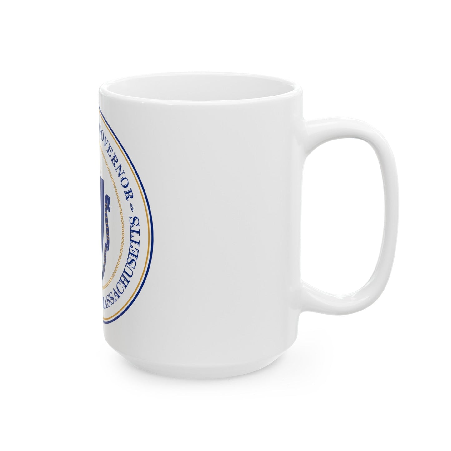 Seal of the Governor of Massachusetts - White Coffee Mug-The Sticker Space