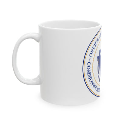 Seal of the Governor of Massachusetts - White Coffee Mug-The Sticker Space