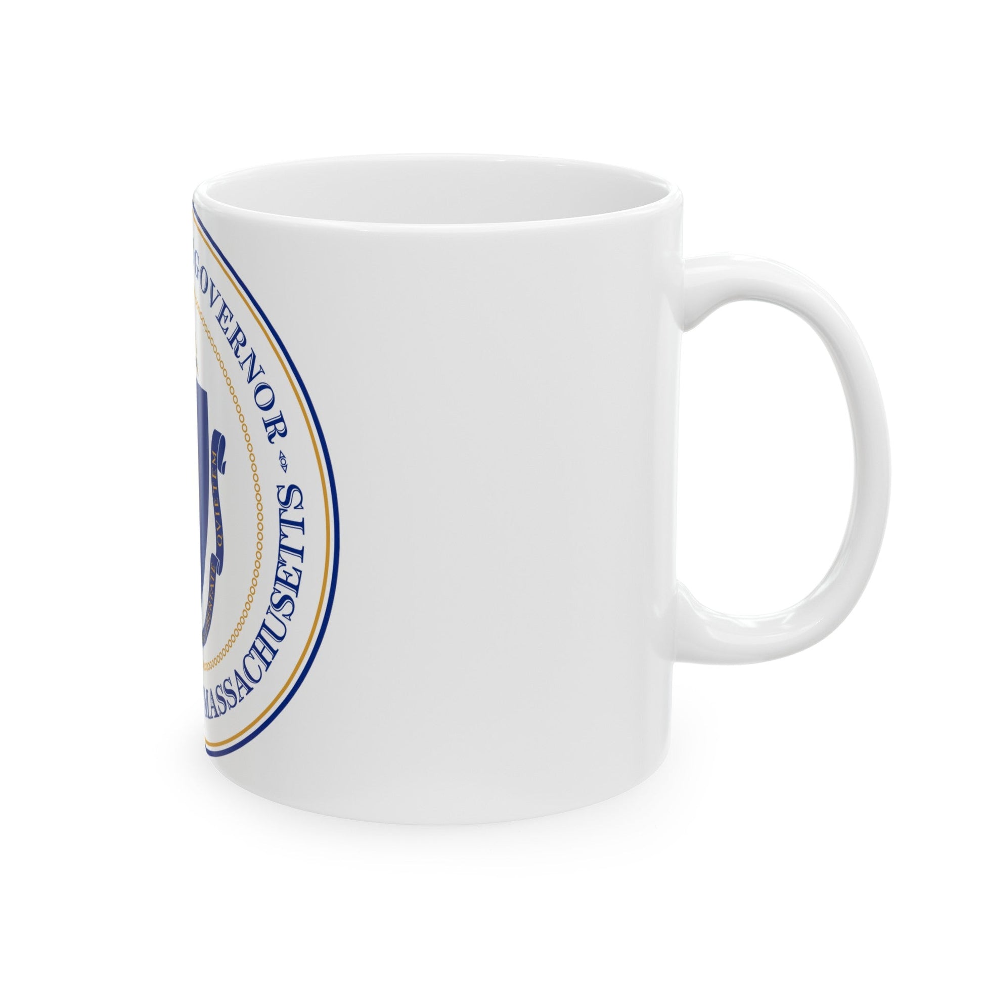 Seal of the Governor of Massachusetts - White Coffee Mug-The Sticker Space