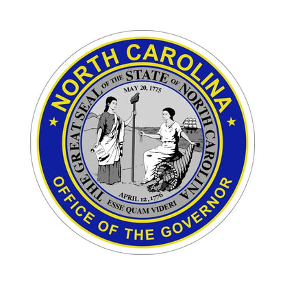 Seal of the Governor of North Carolina STICKER Vinyl Die-Cut Decal 6 Inch - The Sticker Space