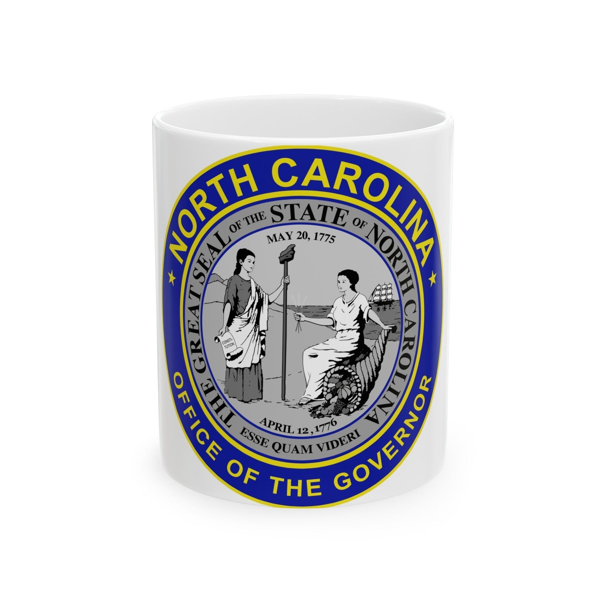 Seal of the Governor of North Carolina - White Coffee Mug-11oz-The Sticker Space