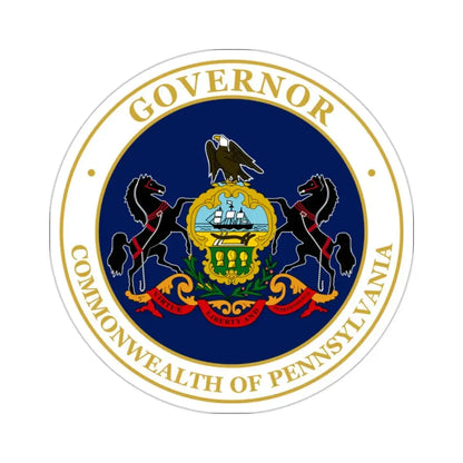 Seal of the Governor of Pennsylvania v2 STICKER Vinyl Die-Cut Decal 2 Inch - The Sticker Space