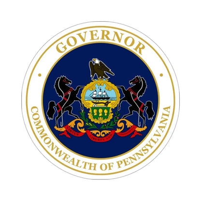 Seal of the Governor of Pennsylvania v2 STICKER Vinyl Die-Cut Decal 3 Inch - The Sticker Space