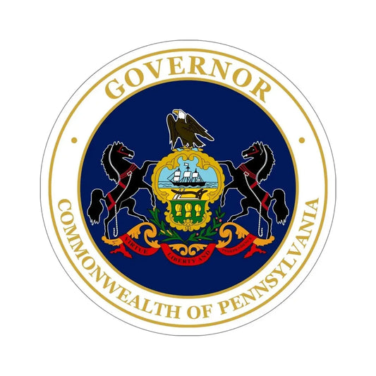 Seal of the Governor of Pennsylvania v2 STICKER Vinyl Die-Cut Decal 6 Inch - The Sticker Space