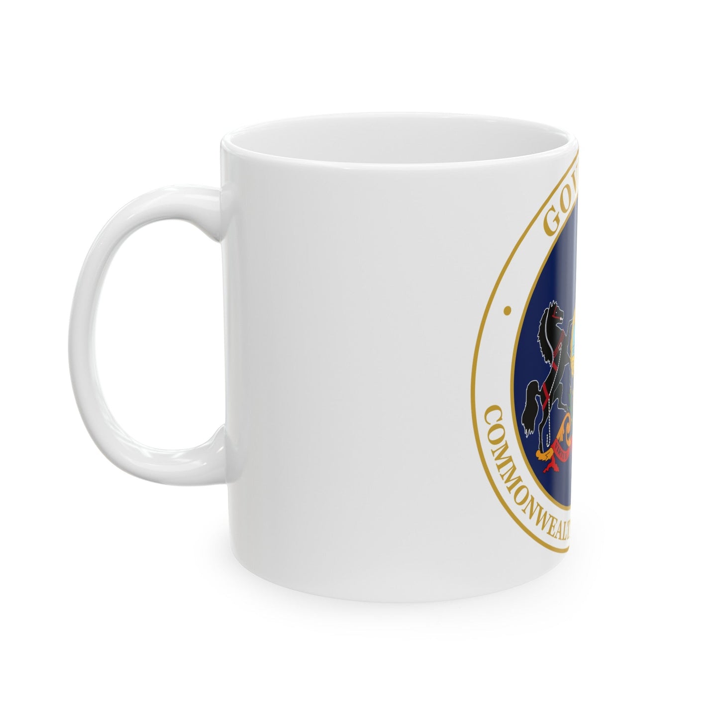 Seal of the Governor of Pennsylvania v2 - White Coffee Mug-The Sticker Space