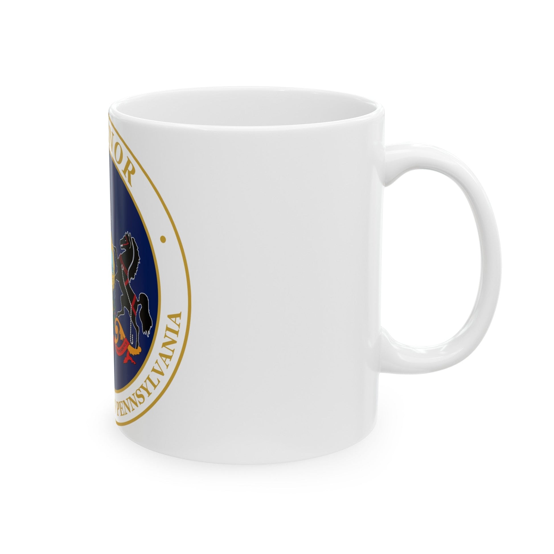 Seal of the Governor of Pennsylvania v2 - White Coffee Mug-The Sticker Space