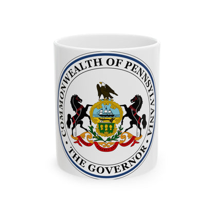 Seal of the Governor of Pennsylvania - White Coffee Mug-11oz-The Sticker Space