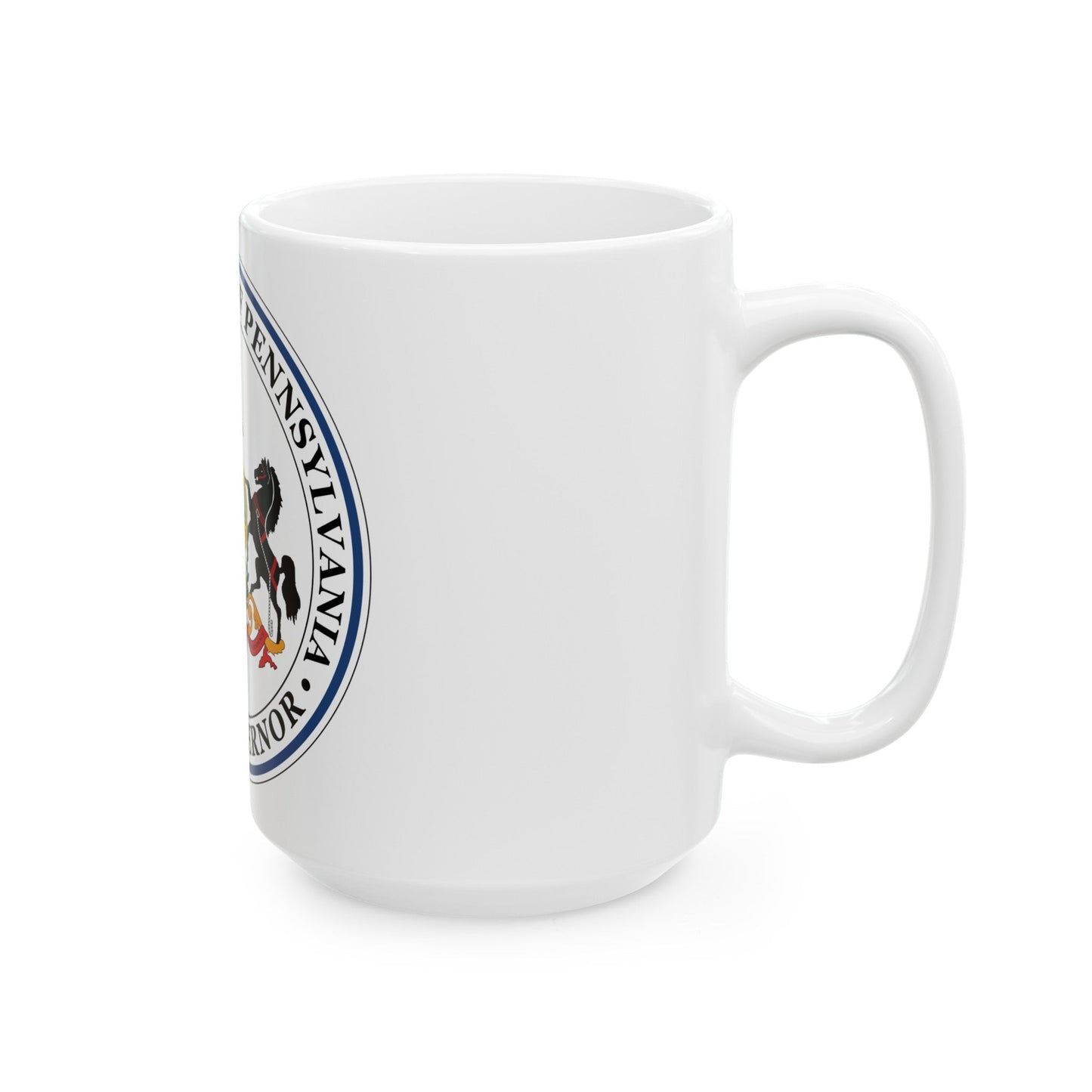 Seal of the Governor of Pennsylvania - White Coffee Mug-The Sticker Space