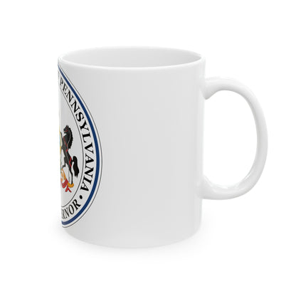 Seal of the Governor of Pennsylvania - White Coffee Mug-The Sticker Space