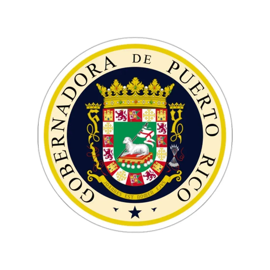 Seal of the Governor of Puerto Rico 2 STICKER Vinyl Die-Cut Decal 2 Inch - The Sticker Space