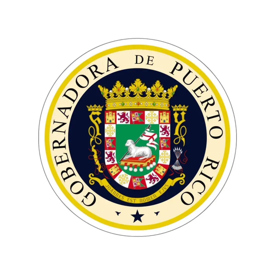 Seal of the Governor of Puerto Rico 2 STICKER Vinyl Die-Cut Decal 4 Inch - The Sticker Space