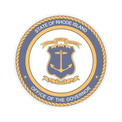 Seal of the Governor of Rhode sland - STICKER Vinyl Kiss-Cut Decal 3 Inch Transparent - The Sticker Space