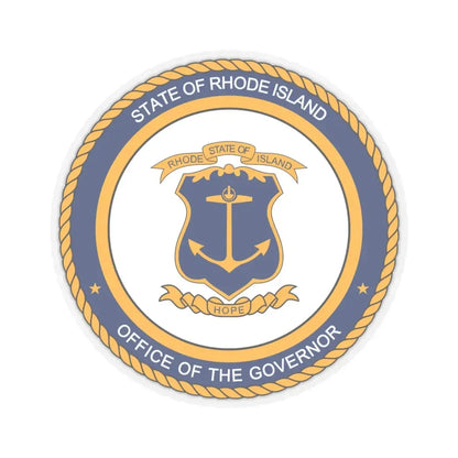 Seal of the Governor of Rhode sland - STICKER Vinyl Kiss-Cut Decal 6 Inch Transparent - The Sticker Space