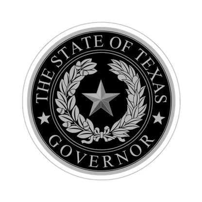 Seal of the Governor of Texas - STICKER Vinyl Kiss-Cut Decal 2 Inch White - The Sticker Space
