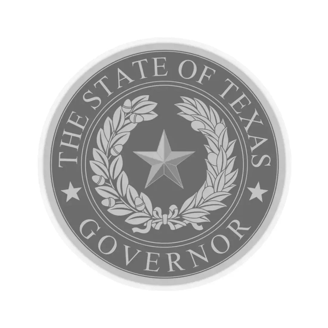 Seal of the Governor of Texas - STICKER Vinyl Kiss-Cut Decal 3 Inch Transparent - The Sticker Space