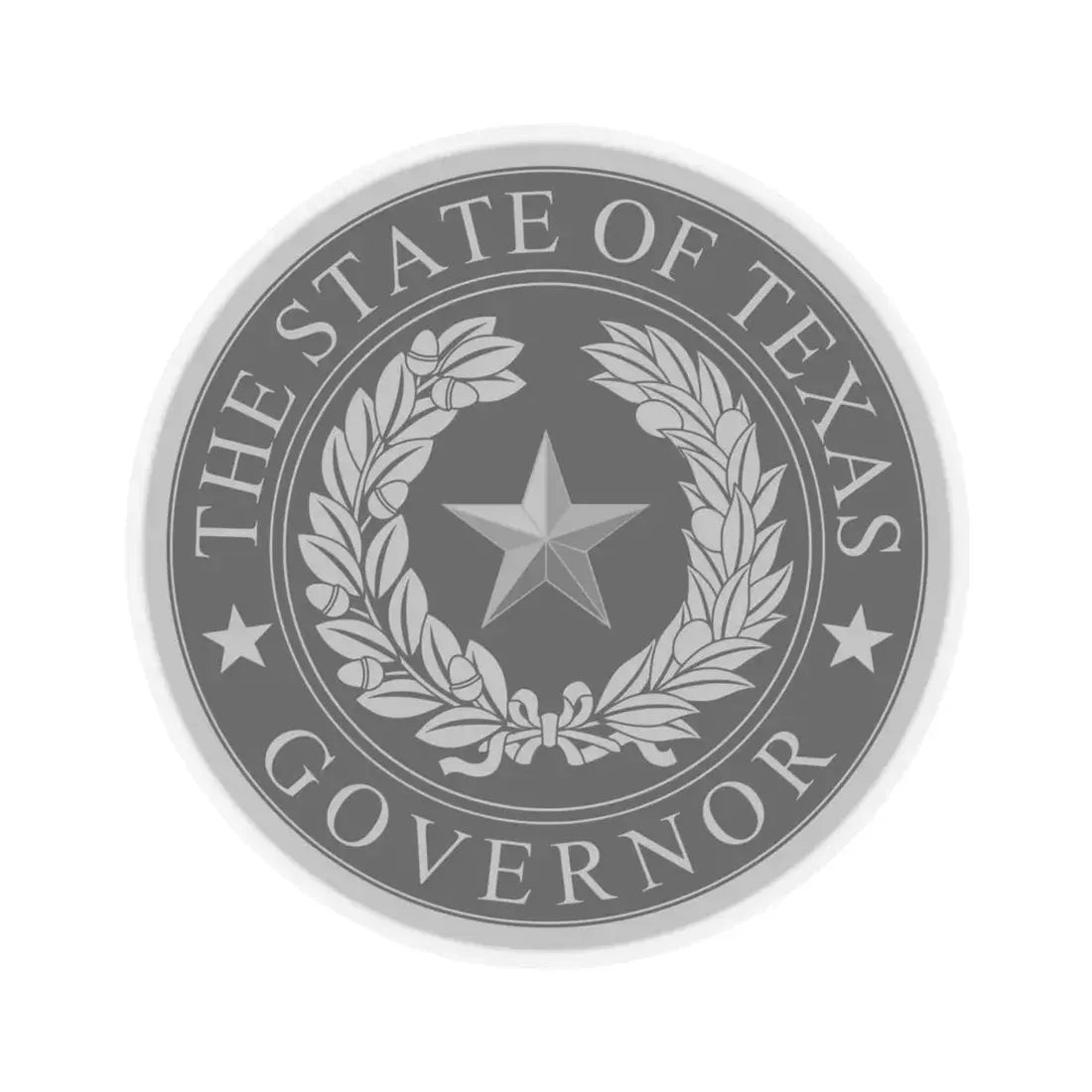 Seal of the Governor of Texas - STICKER Vinyl Kiss-Cut Decal 4 Inch Transparent - The Sticker Space