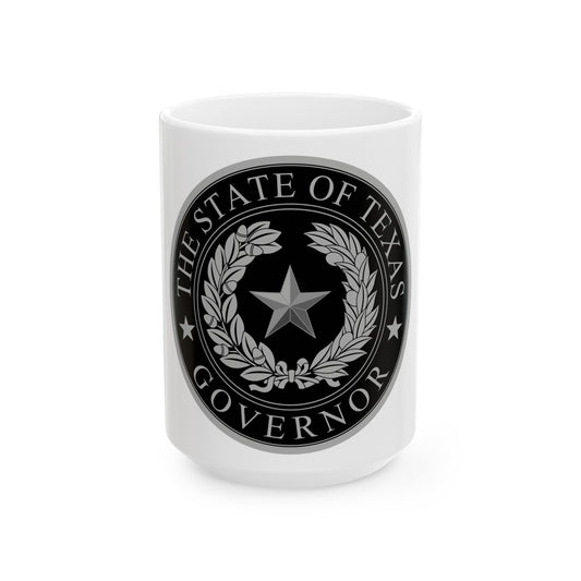 Seal of the Governor of Texas - White Coffee Mug-15oz-The Sticker Space