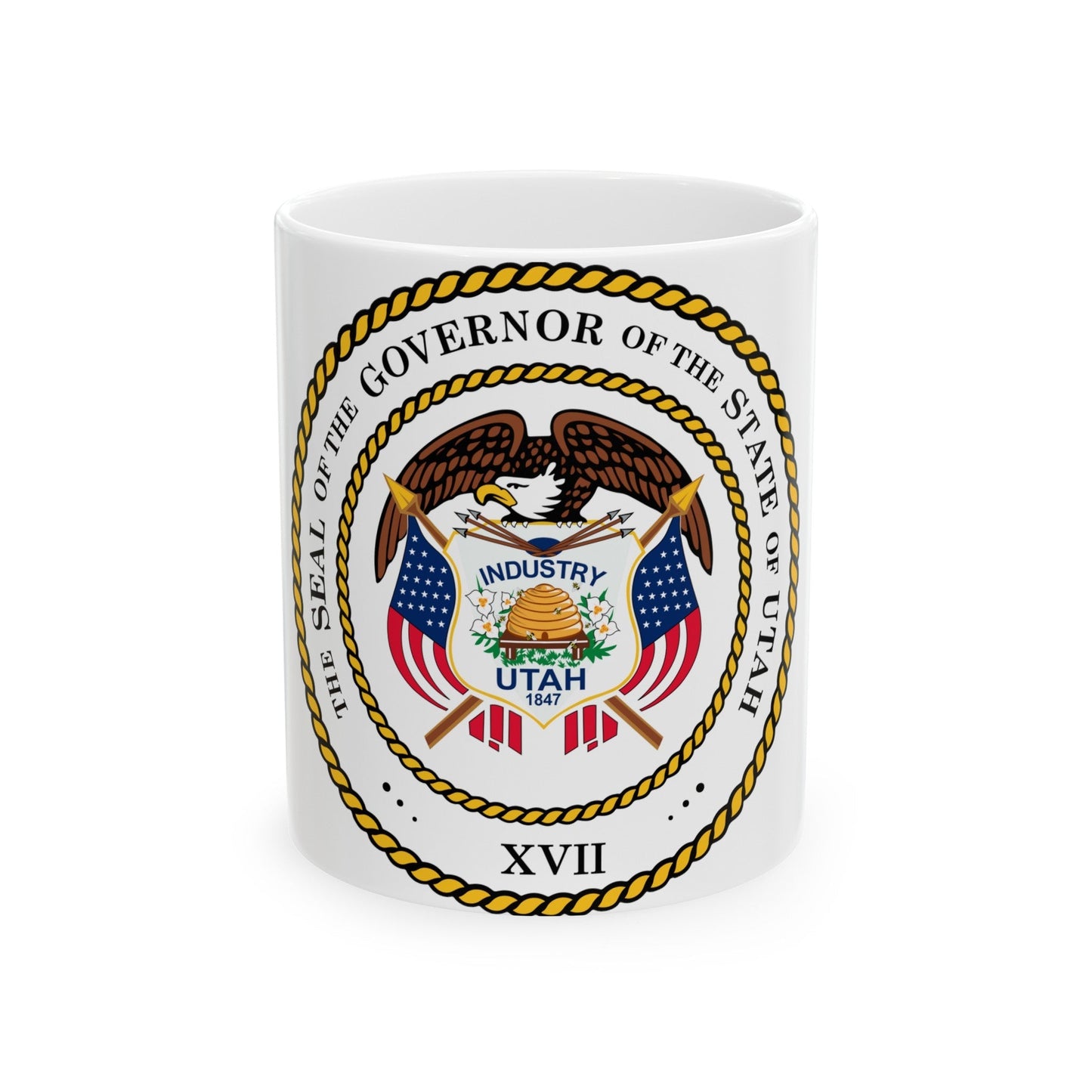 Seal of the Governor of Utah 2011 - White Coffee Mug-11oz-The Sticker Space