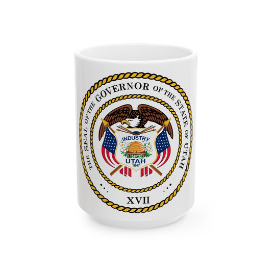 Seal of the Governor of Utah 2011 - White Coffee Mug-15oz-The Sticker Space