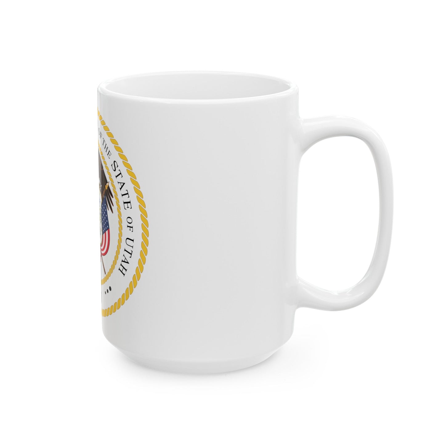 Seal of the Governor of Utah v2 - White Coffee Mug-The Sticker Space