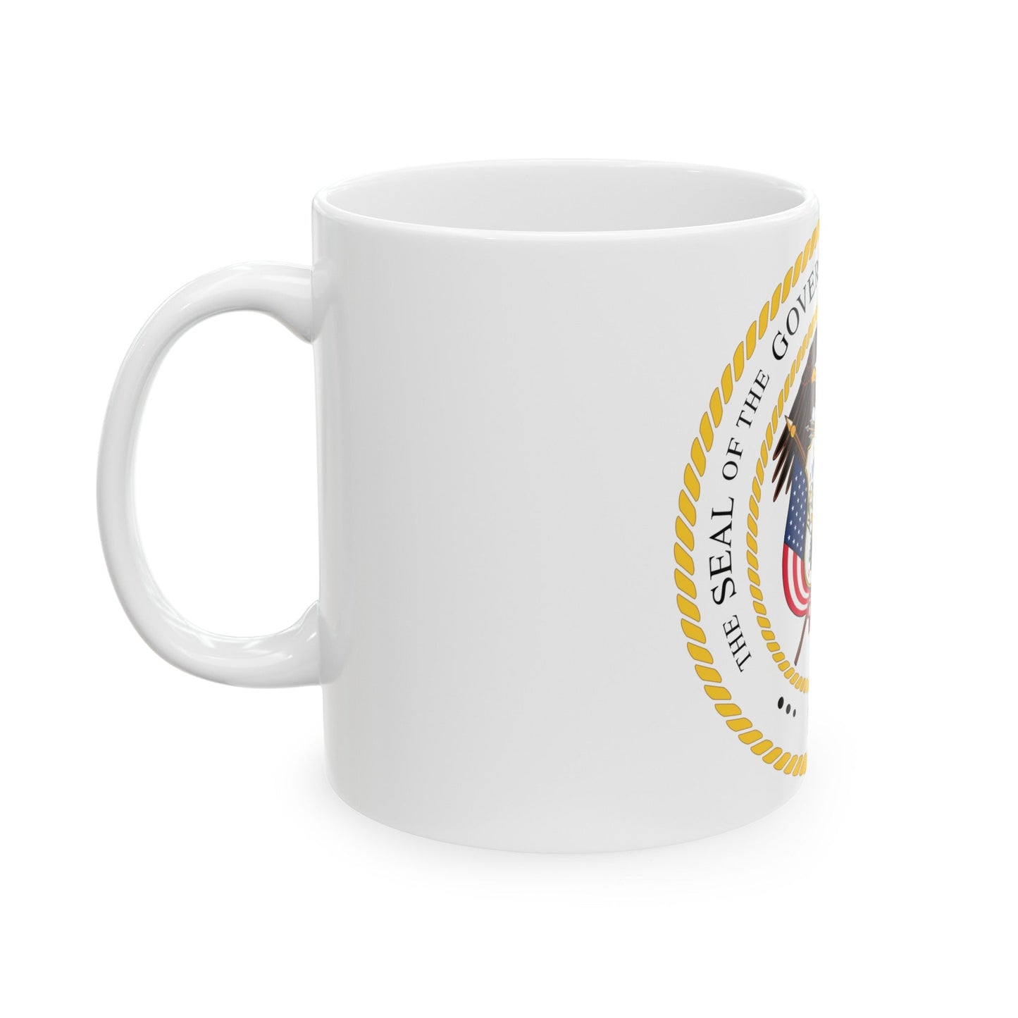 Seal of the Governor of Utah v2 - White Coffee Mug-The Sticker Space