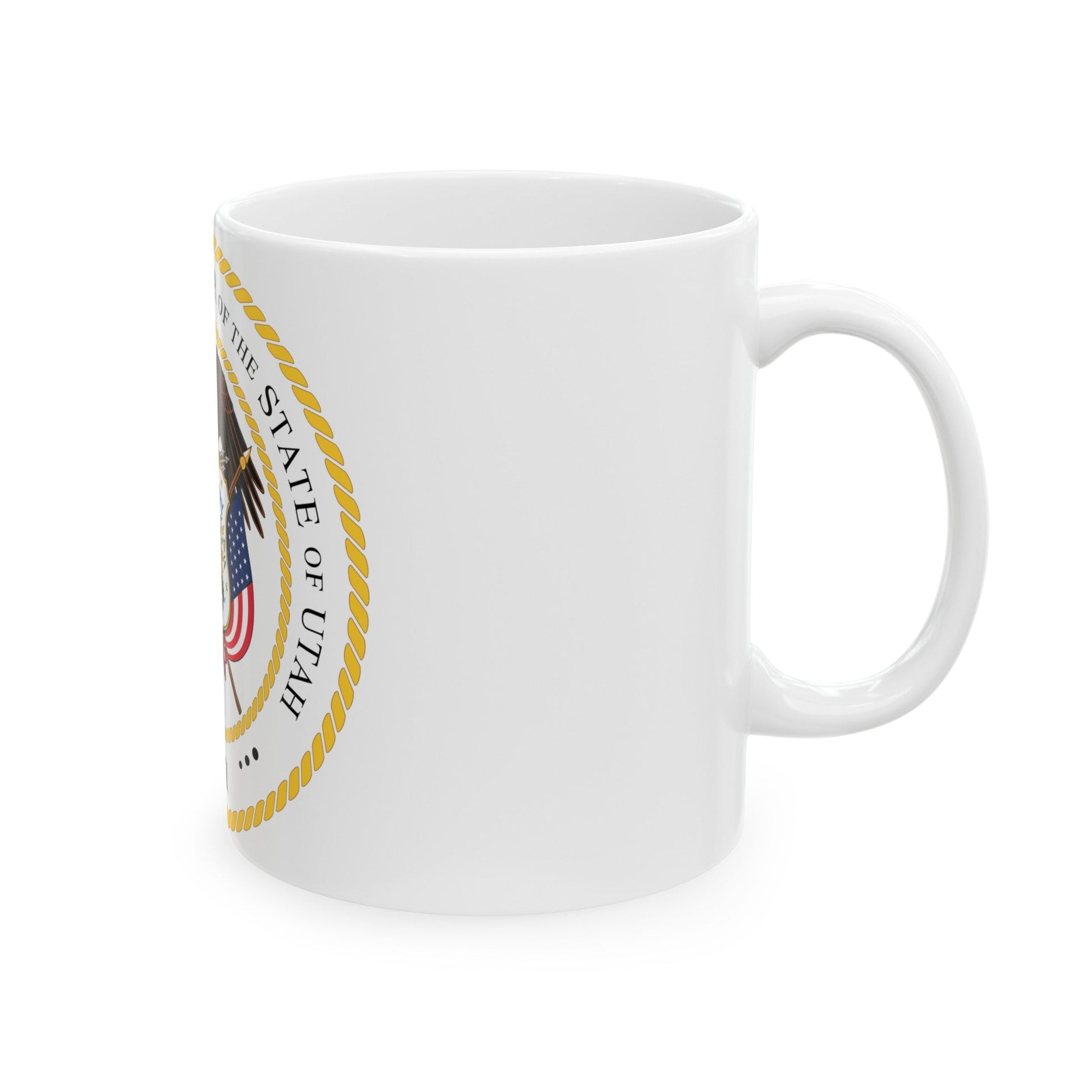 Seal of the Governor of Utah v2 - White Coffee Mug-The Sticker Space