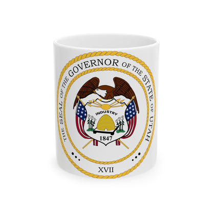 Seal of the Governor of Utah - White Coffee Mug-The Sticker Space