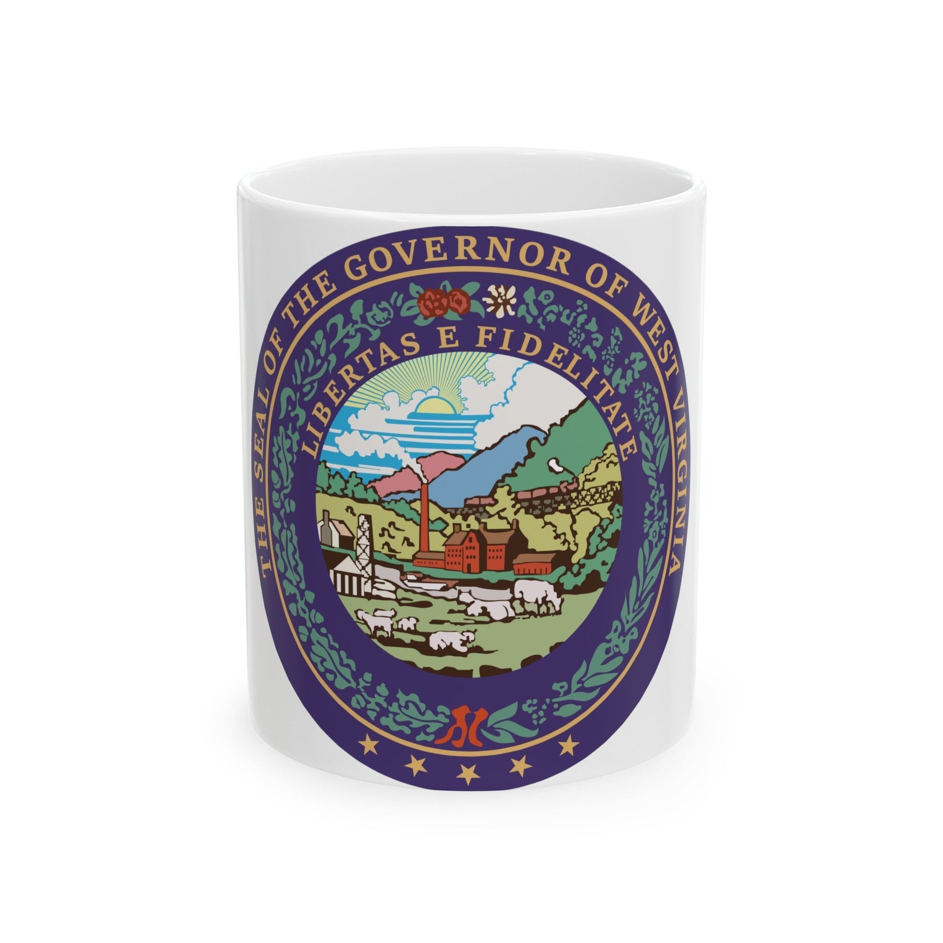 Seal of the Governor of West Virginia - White Coffee Mug-11oz-The Sticker Space