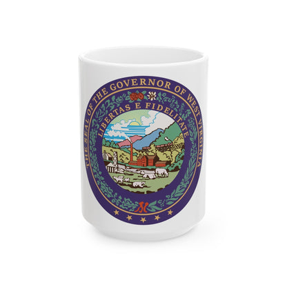 Seal of the Governor of West Virginia - White Coffee Mug-15oz-The Sticker Space