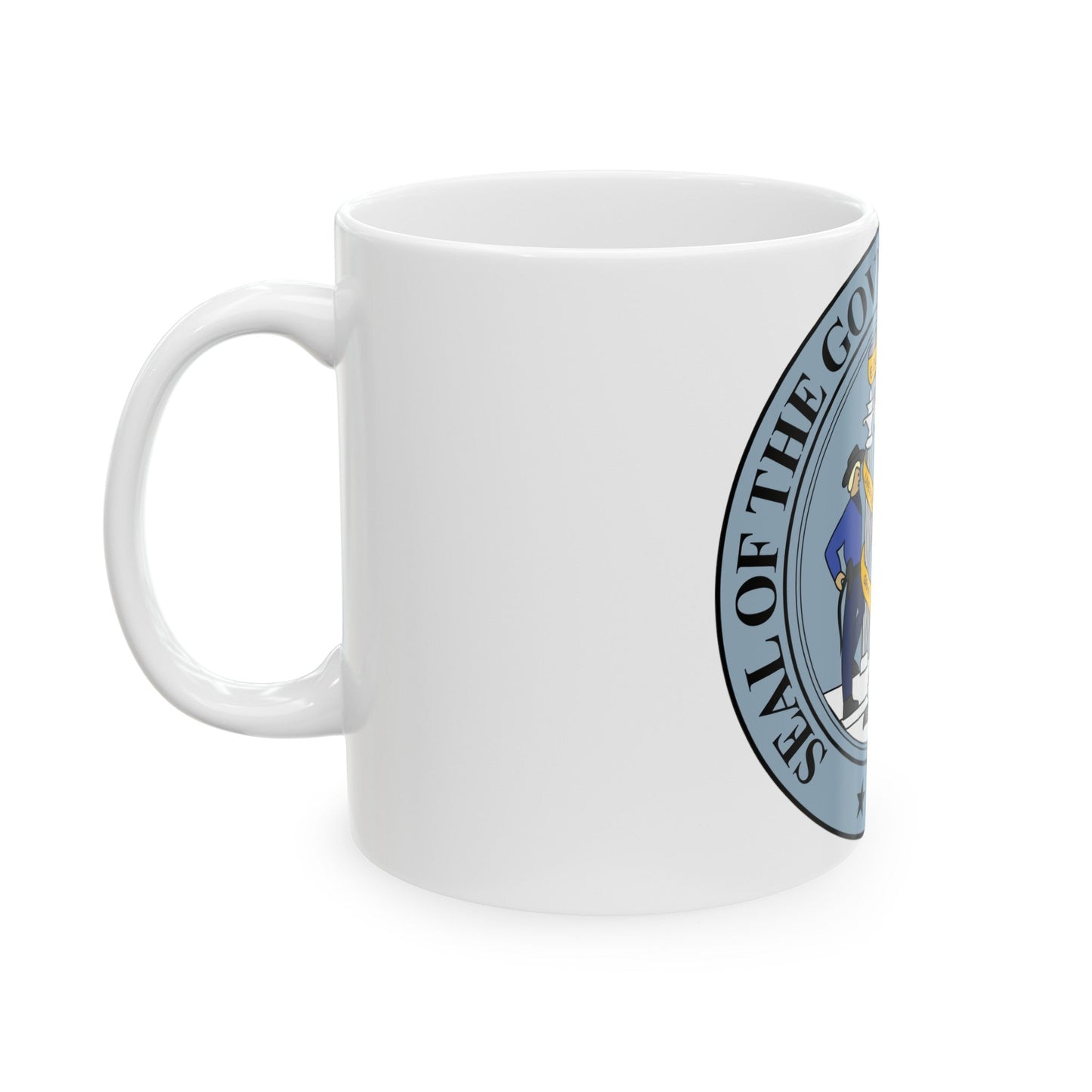 Seal of the Governor of Wyoming - White Coffee Mug-The Sticker Space