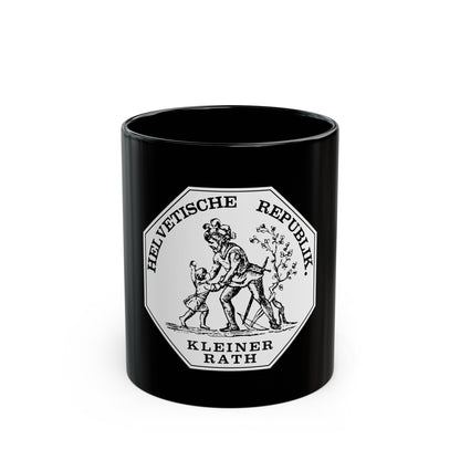 Seal of the Helvetic Republic, Kleiner Rath - Black Coffee Mug-11oz-The Sticker Space