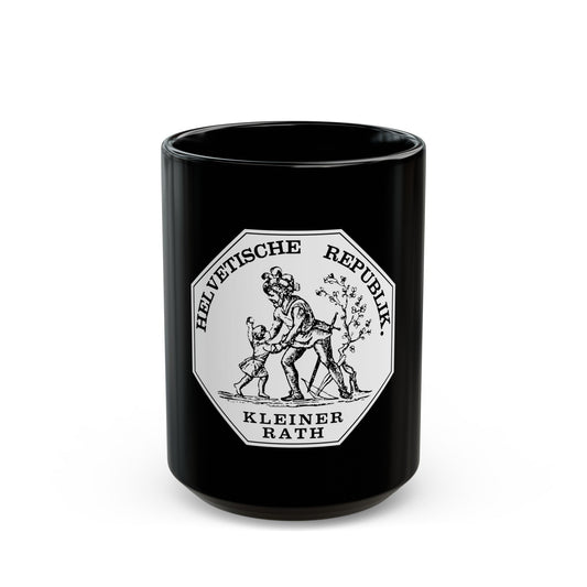 Seal of the Helvetic Republic, Kleiner Rath - Black Coffee Mug-15oz-The Sticker Space