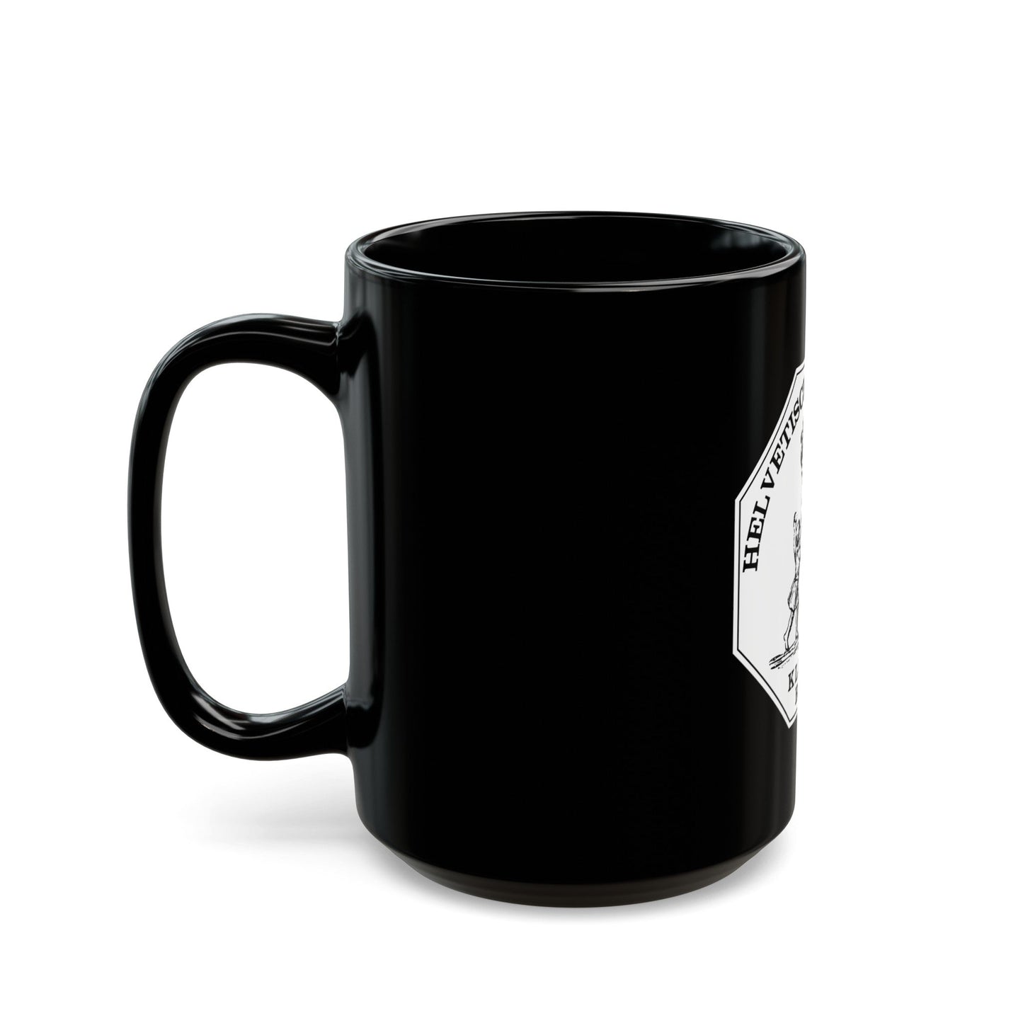 Seal of the Helvetic Republic, Kleiner Rath - Black Coffee Mug-The Sticker Space