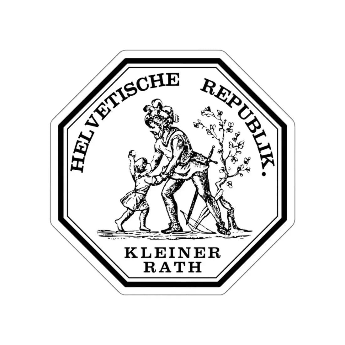 Seal of the Helvetic Republic, Kleiner Rath STICKER Vinyl Die-Cut Decal 4 Inch - The Sticker Space