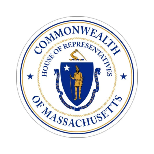 Seal of the House of Representatives of Massachusetts - STICKER Vinyl Kiss-Cut Decal 2 Inch White - The Sticker Space