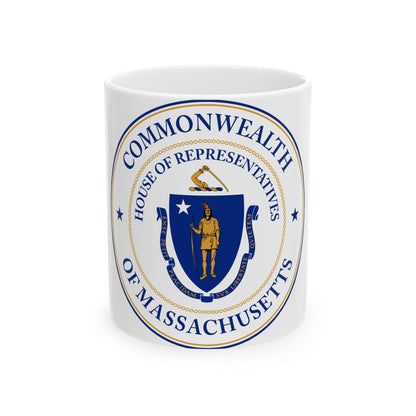 Seal of the House of Representatives of Massachusetts - White Coffee Mug-11oz-The Sticker Space