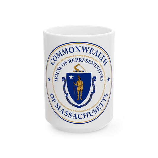 Seal of the House of Representatives of Massachusetts - White Coffee Mug-15oz-The Sticker Space