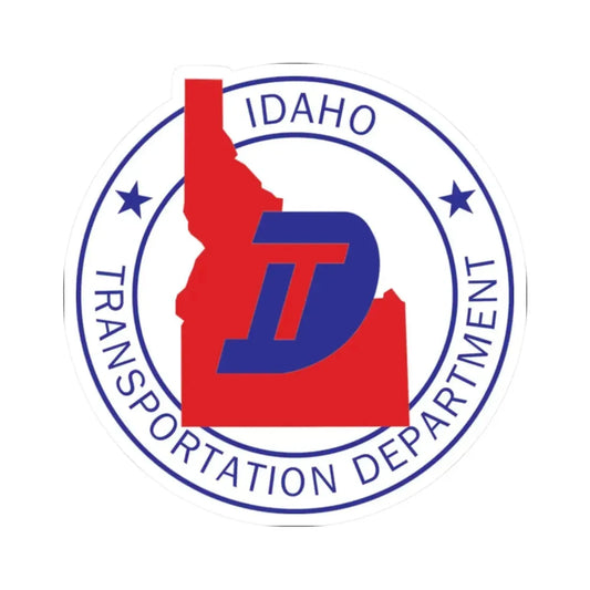 Seal of the Idaho Department of Transportation (United States) STICKER Vinyl Kiss-Cut Decal 2 Inch White - The Sticker Space
