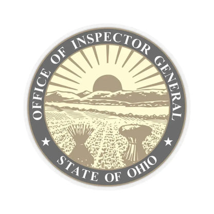Seal of the Inspector General of Ohio - STICKER Vinyl Kiss-Cut Decal 2 Inch Transparent - The Sticker Space