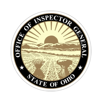 Seal of the Inspector General of Ohio - STICKER Vinyl Kiss-Cut Decal 2 Inch White - The Sticker Space